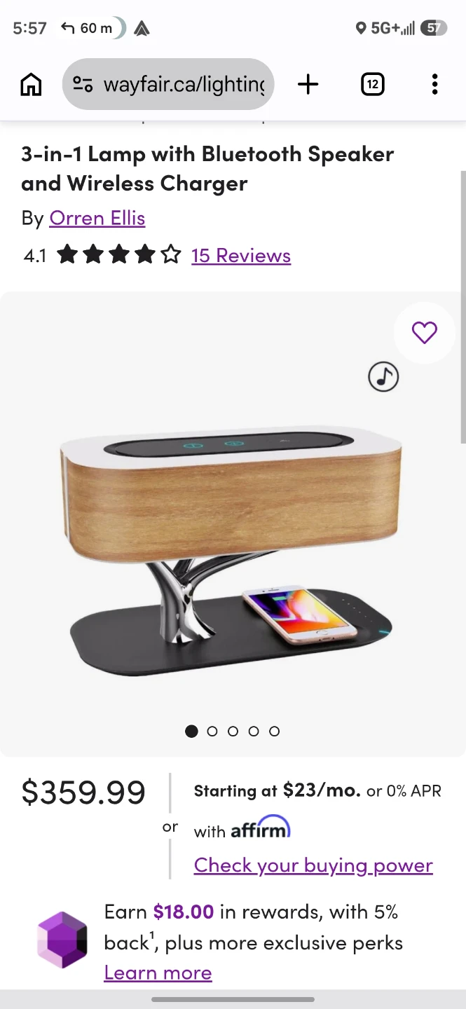 3-in-1 Lamp with Bluetooth Speaker & Wireless Charger - photo 5