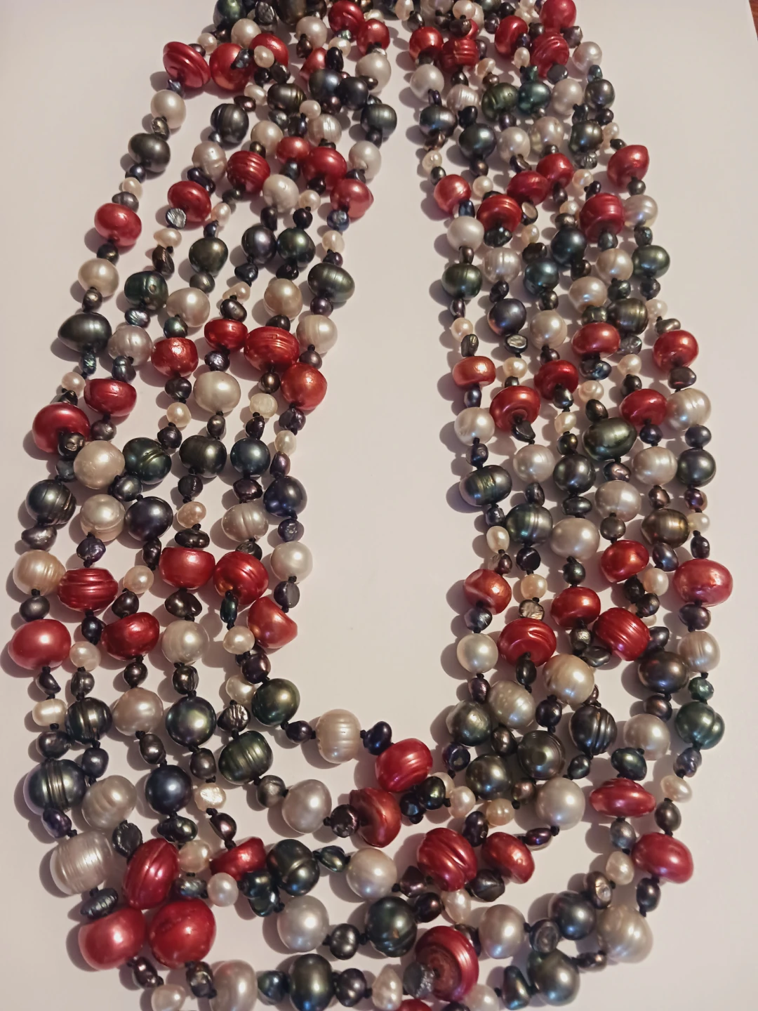 VOLUMINOUS  MULTI STRAND FRESHWATER PEARL NECKLACE - photo 3
