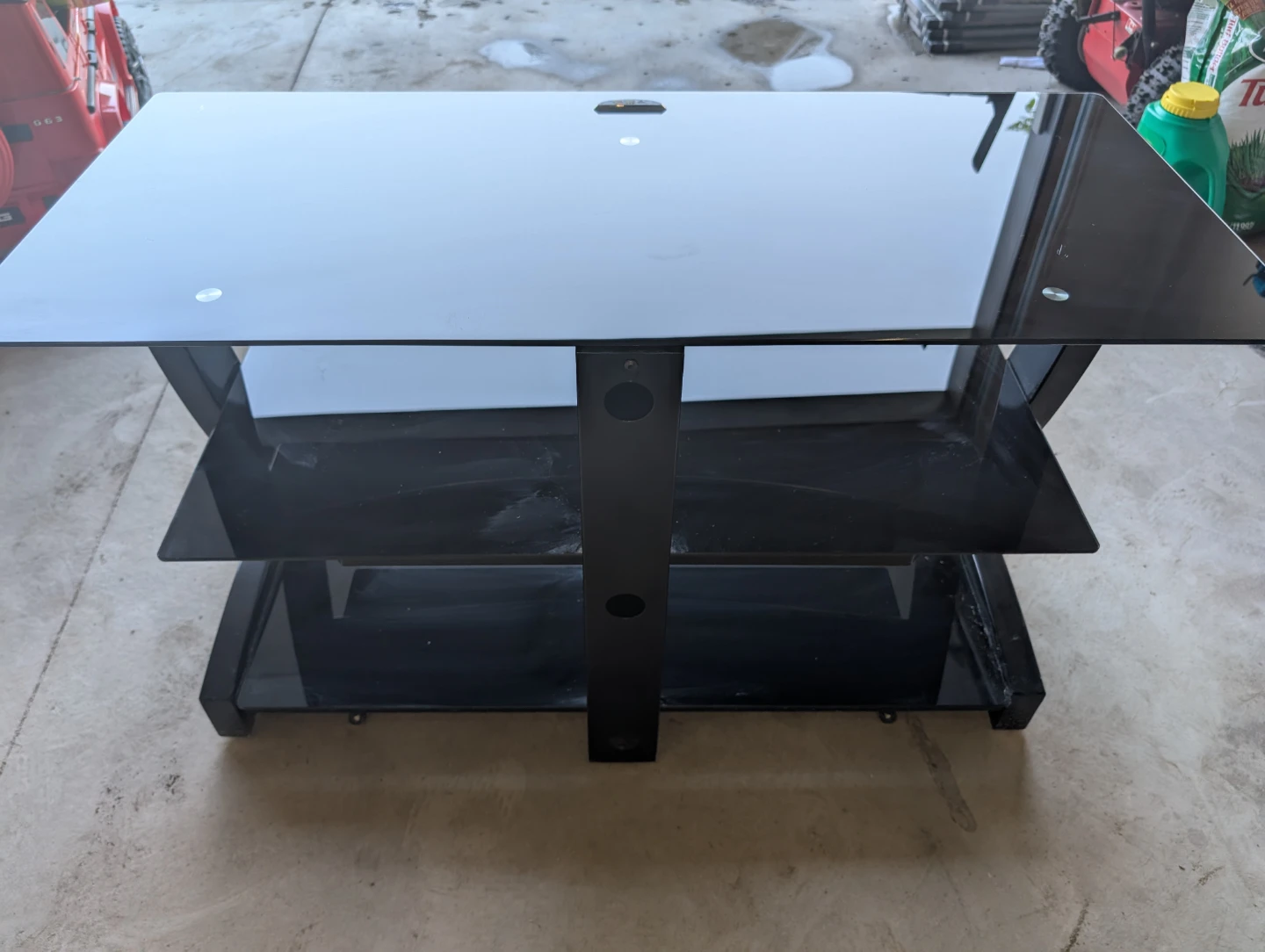 Black Glass TV Stand - photo 2