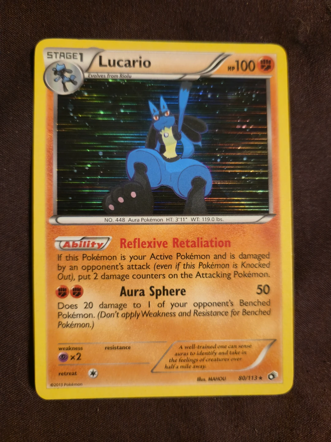 Pokemon TCG Lucario Card