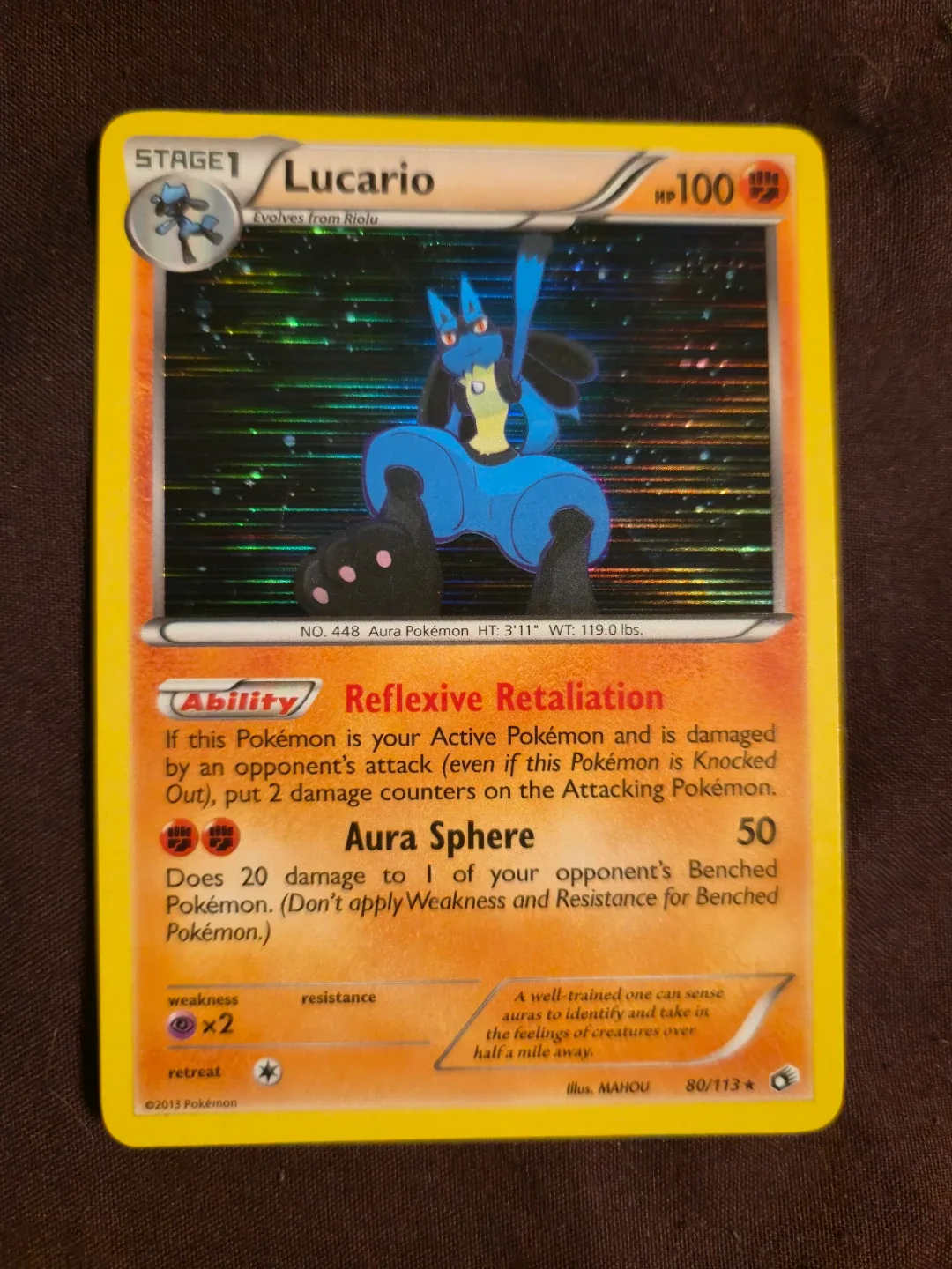 Pokemon TCG Lucario Card