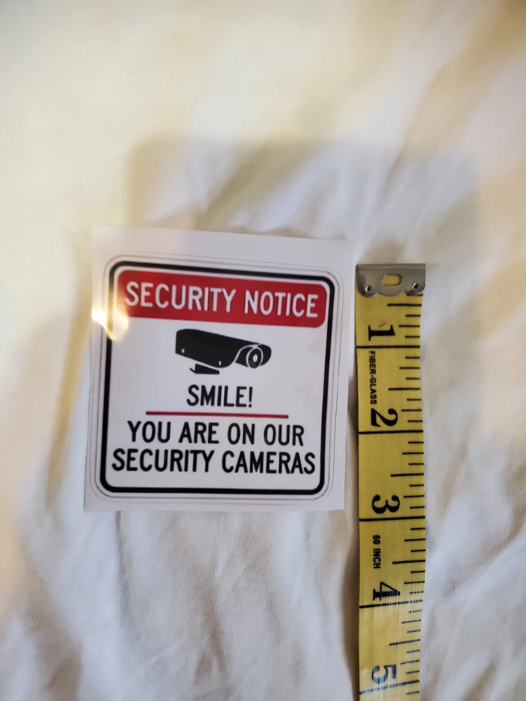 Security Camera Notice Sticker - photo 3