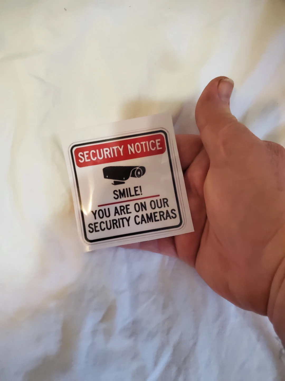 Security Camera Notice Sticker - photo 4