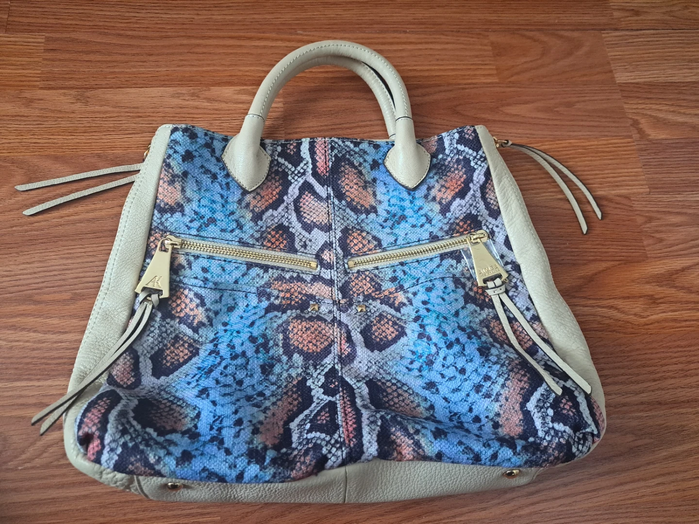 AIMEE KESTENBERG -  Snakeskin Print Leather Satchel Bag - photo 2