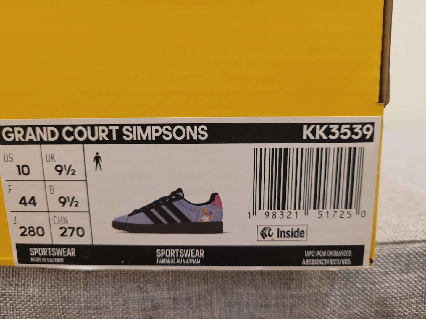 Adidas Grand Court Simpsons Homer Simpson Shoes - photo 4