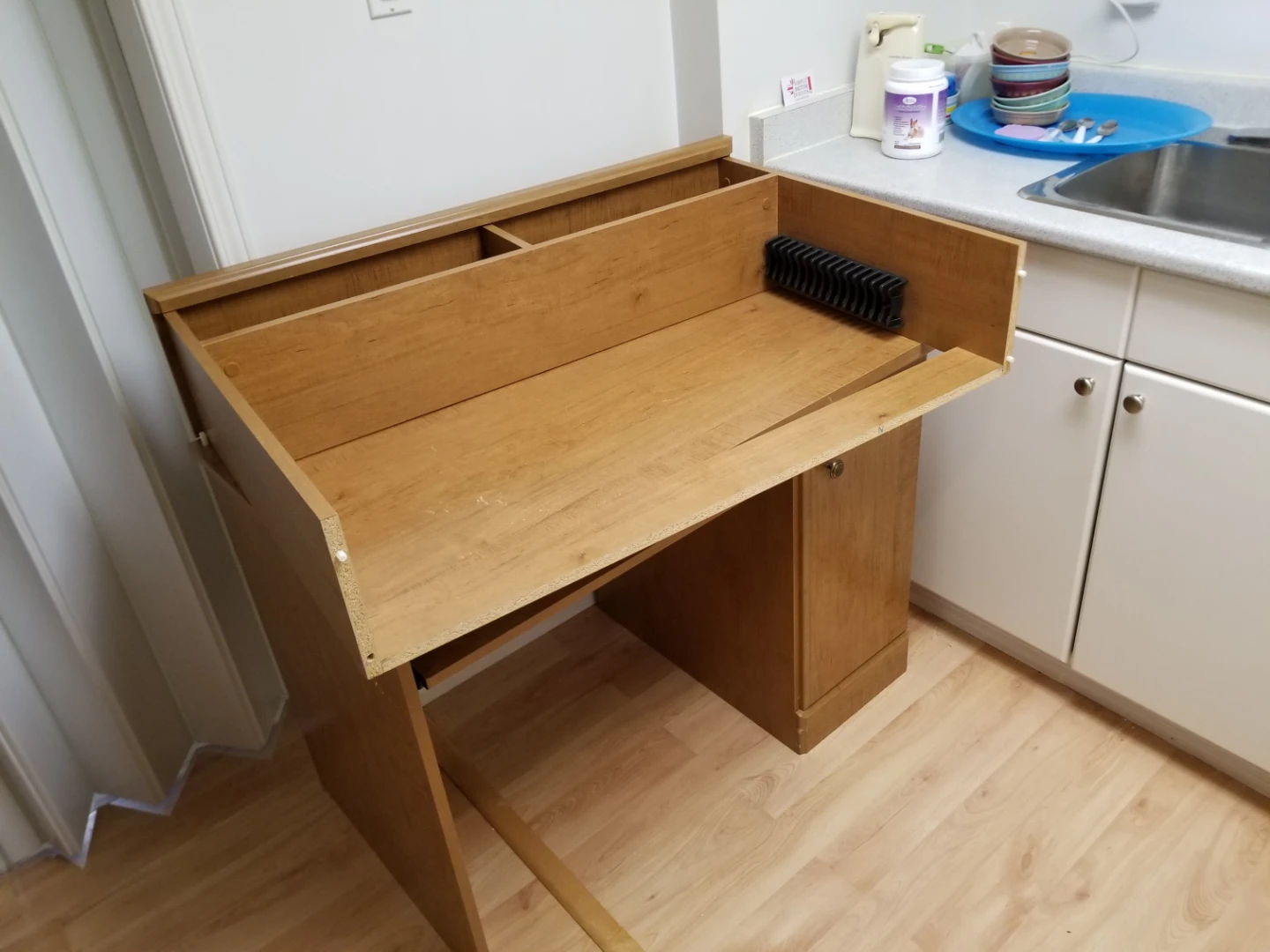 Wooden Desk with Hutch - photo 4