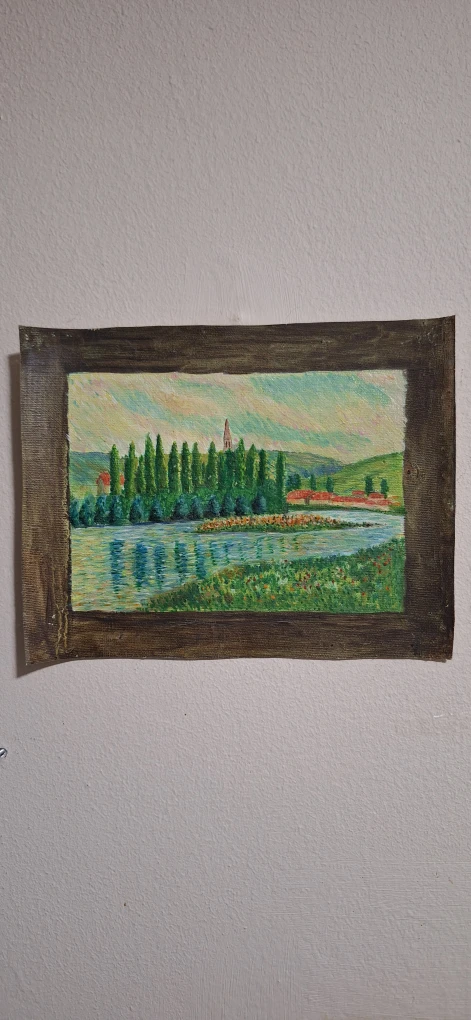 Landscape Oil Painting of a River Scene