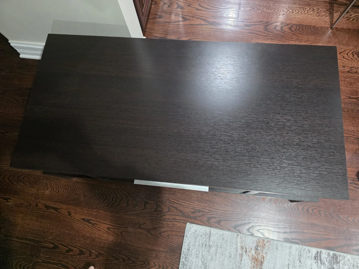 Dark Wood Coffee Table with Drawer - photo 2