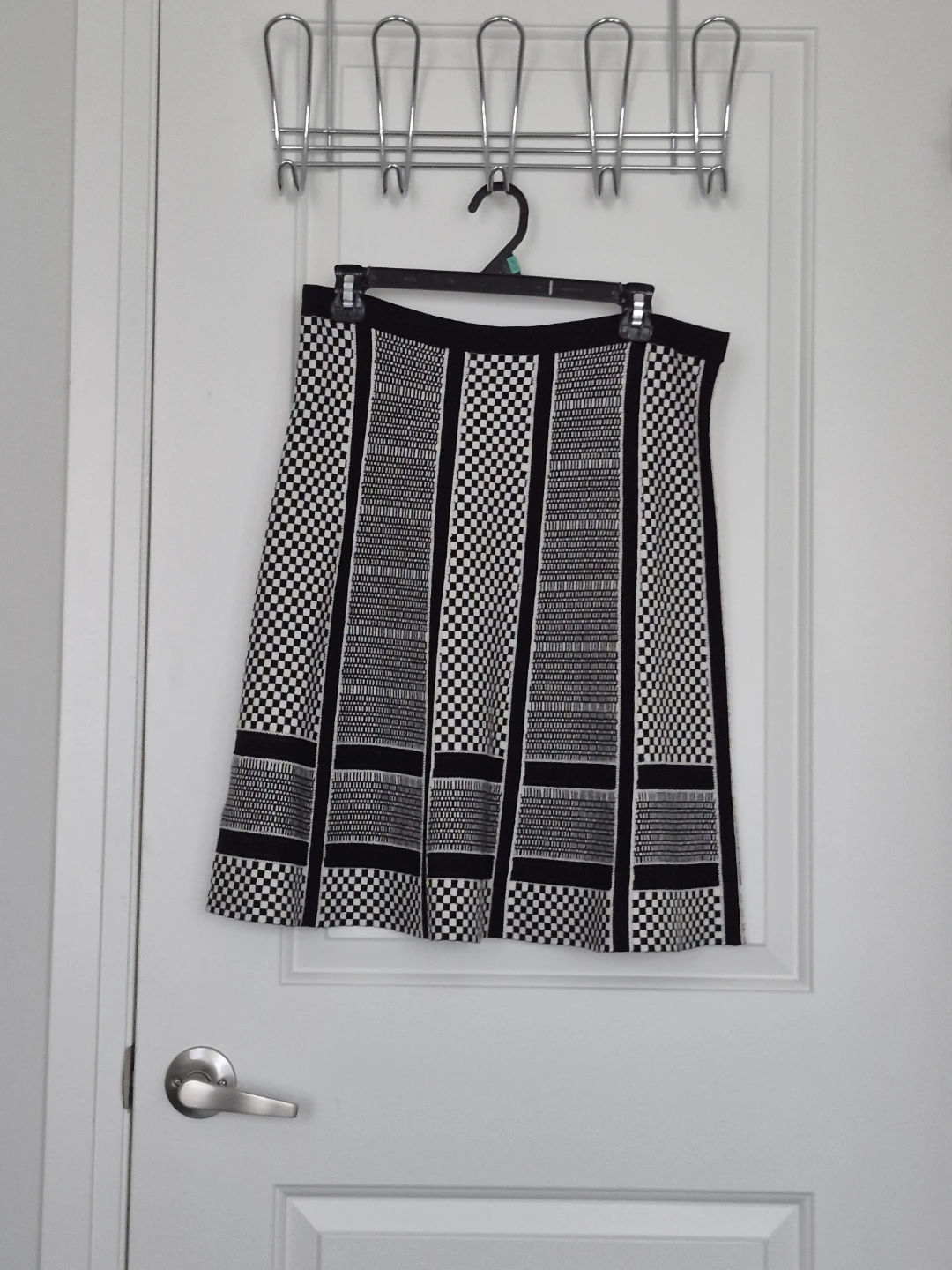 Black and White Patterned Skirt