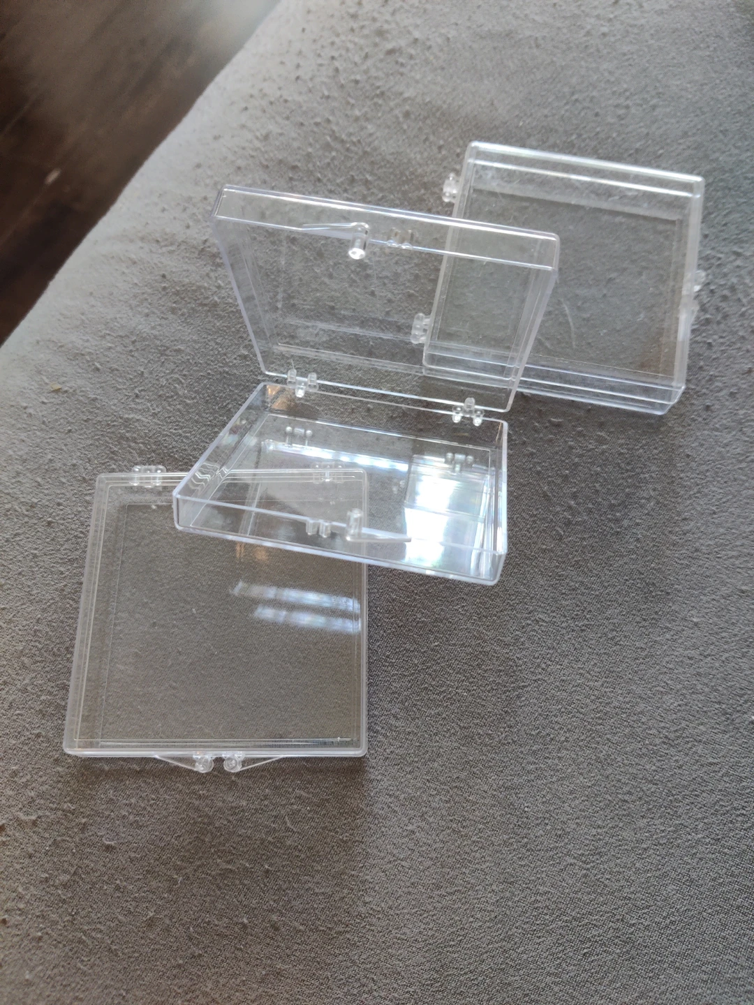 Clear Plastic Storage Cases (Set of 3)