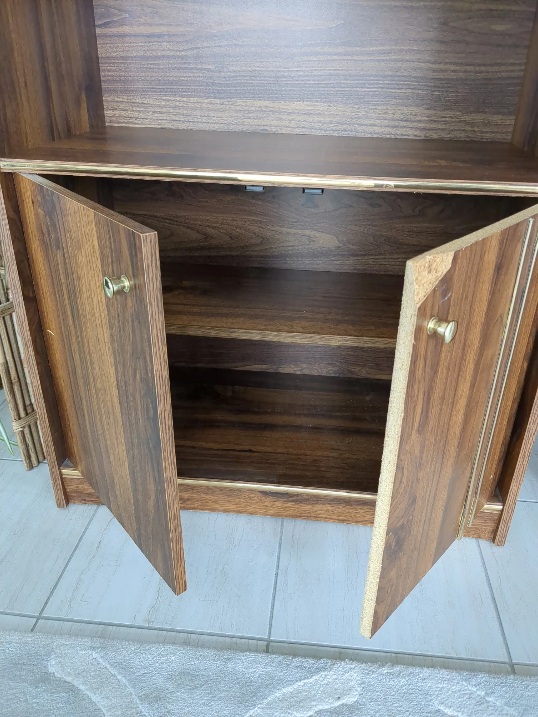 Vintage Wood Bookshelf with Cabinet - photo 2