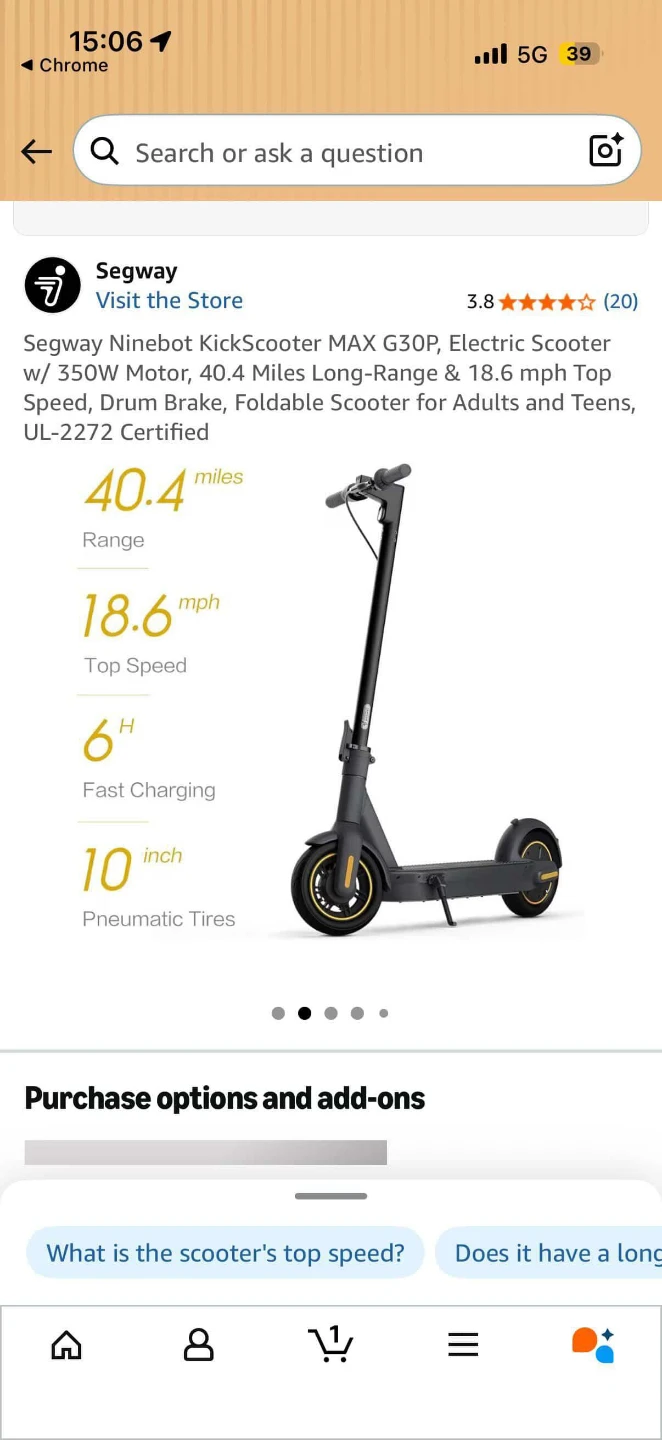 Segway Ninebot KickScooter MAX G30P Electric Scooter