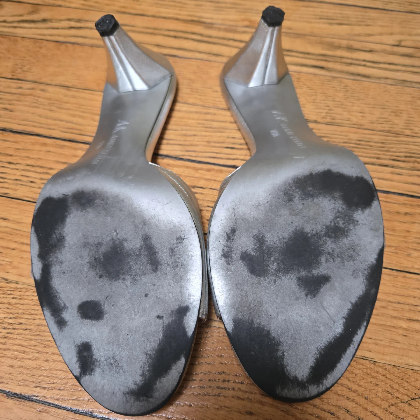 Anne Klein Silver Metallic Mule Heels - photo 4