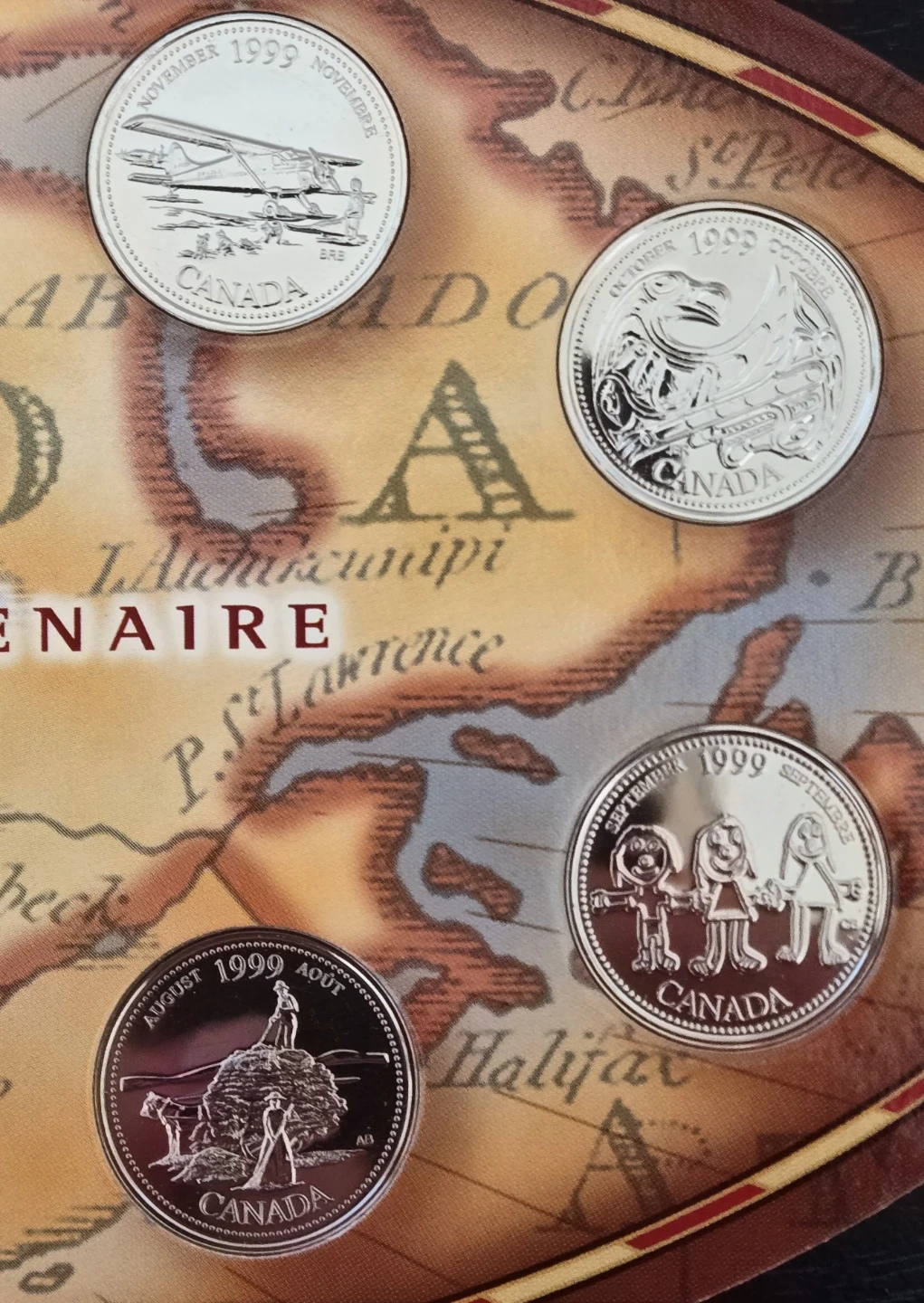 Pristine (NIB) 99 RCM Millennium 13pc. Quarter/Medallion Set - photo 4