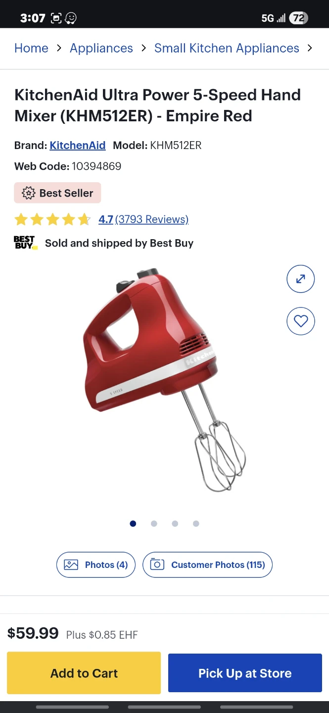 KitchenAid 5-Speed Hand Mixer