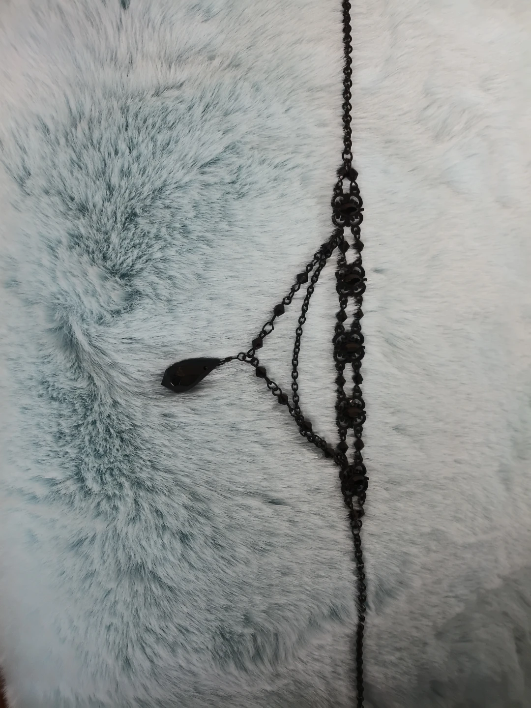 Black Choker Necklace with Pendant⚽ - photo 2