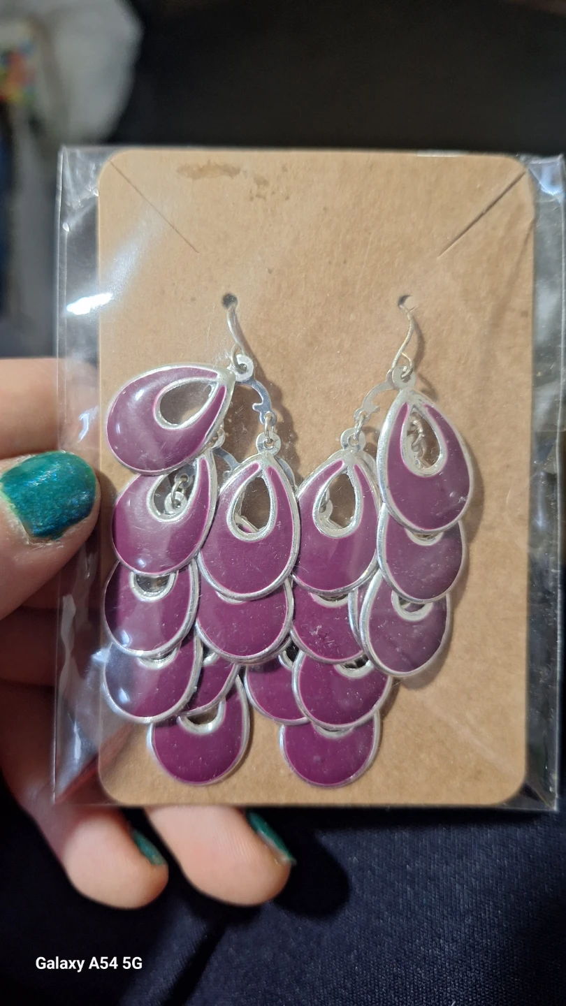 Purple Dangle Earrings