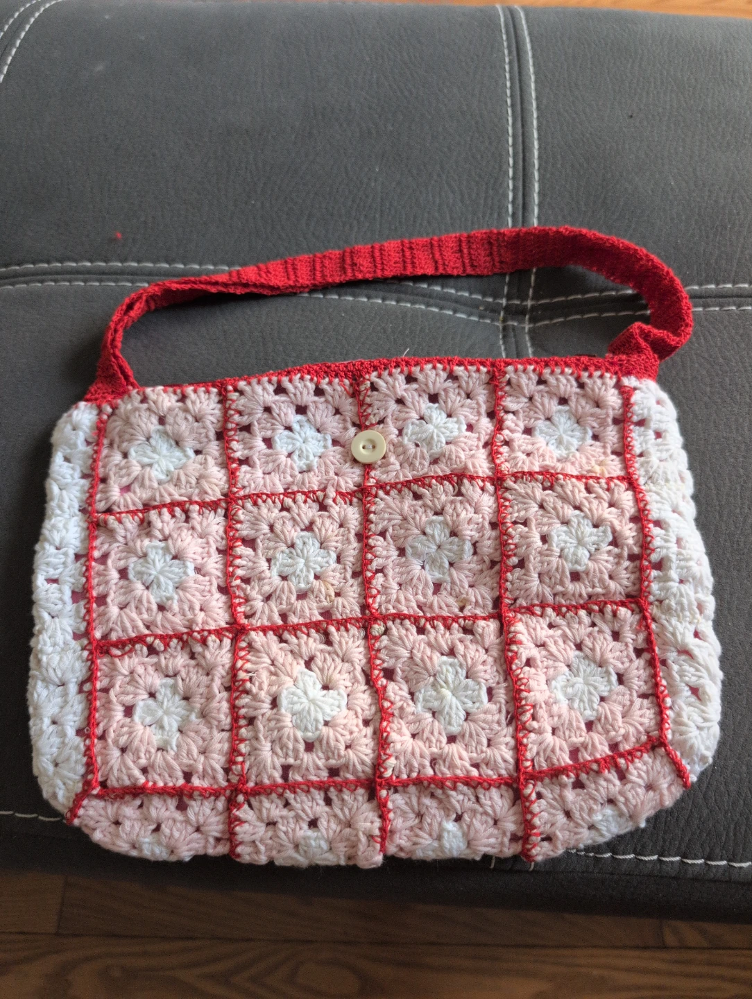 Hand-Crocheted Granny Square Purse