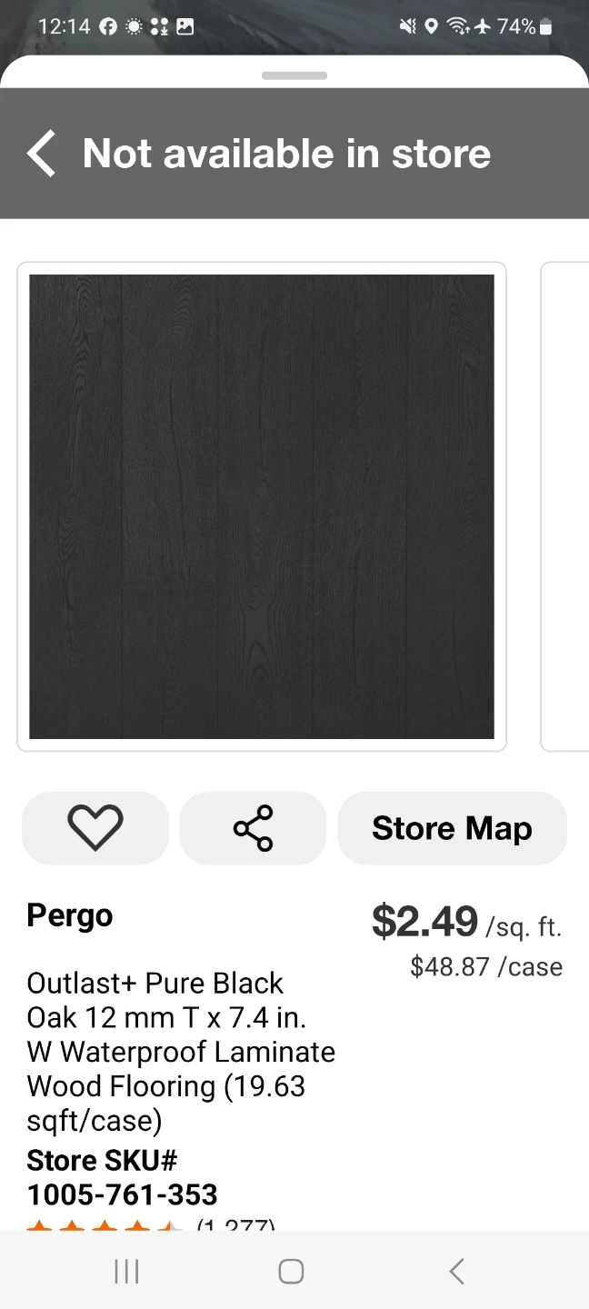 Prego Outlast Pure Black waterproof laminate wood flooring