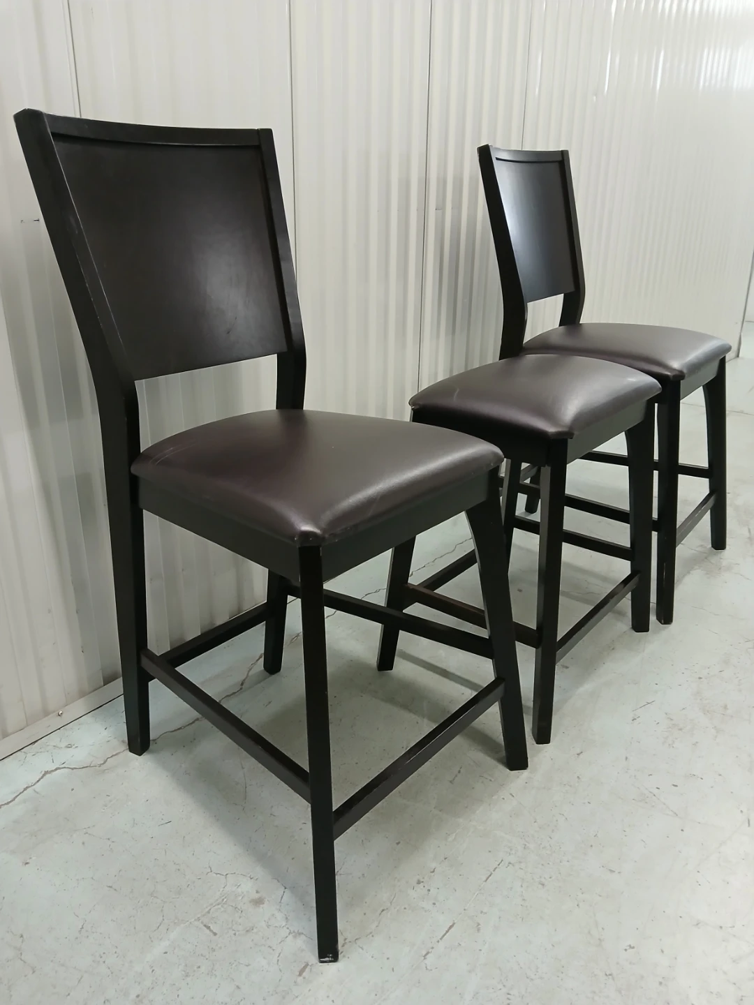 Set of 3 Dark Brown Counter Height Stools - photo 3