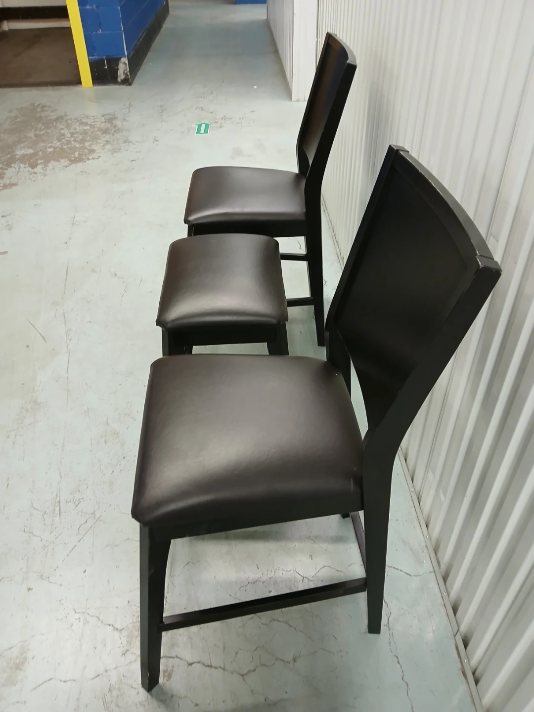 Set of 3 Dark Brown Counter Height Stools - photo 5
