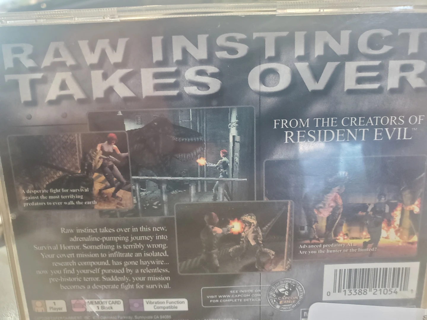 Dino Crisis PlayStation 1 Video Game - photo 2