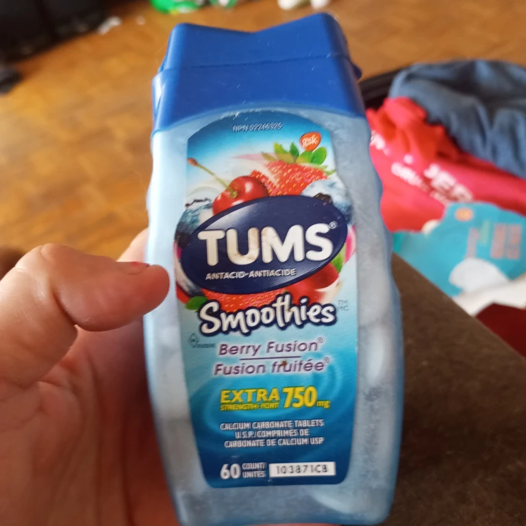 Tums Smoothies Berry Fusion Antacid Tablets