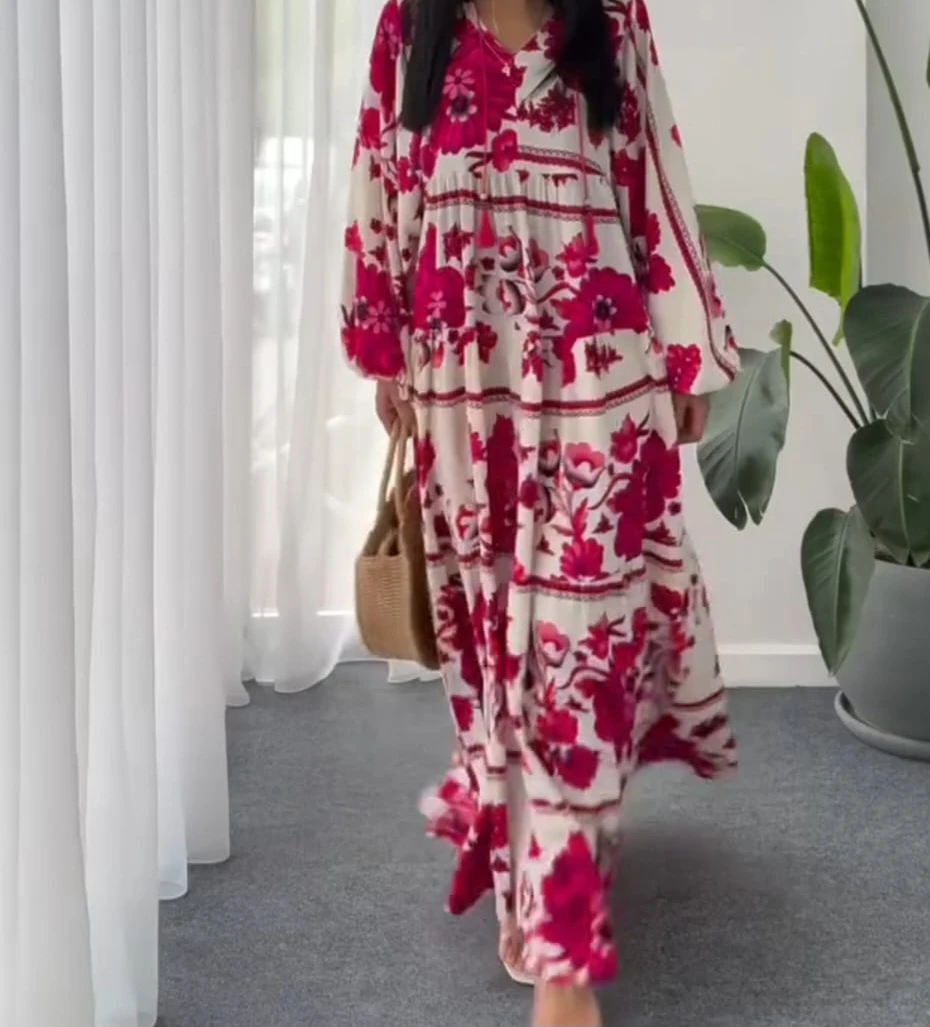 Maxi Dress with Floral Print