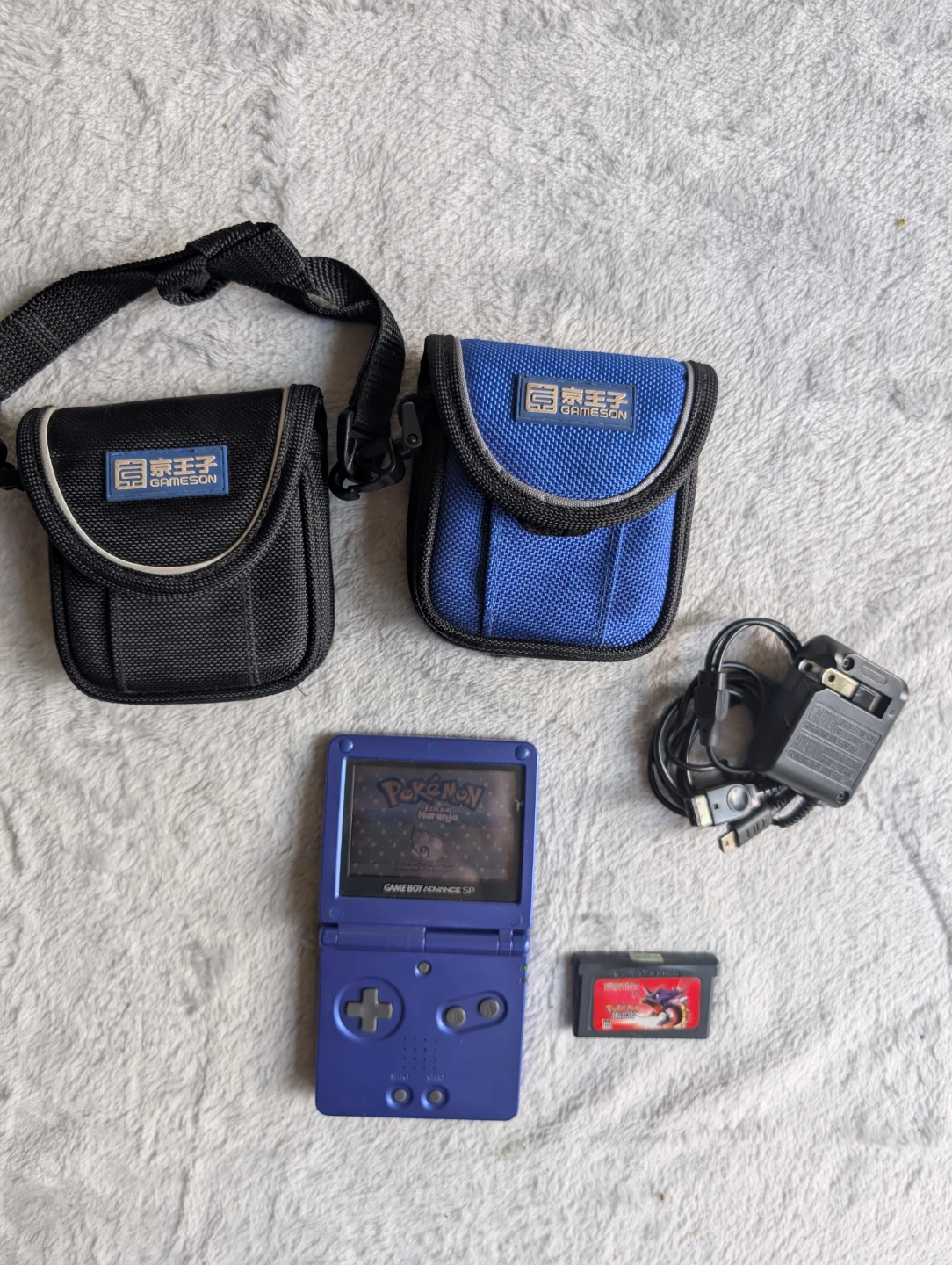 ⚽iQue Nintendo Game Boy Advance SP Bundle (Cobalt Blue) - photo 2
