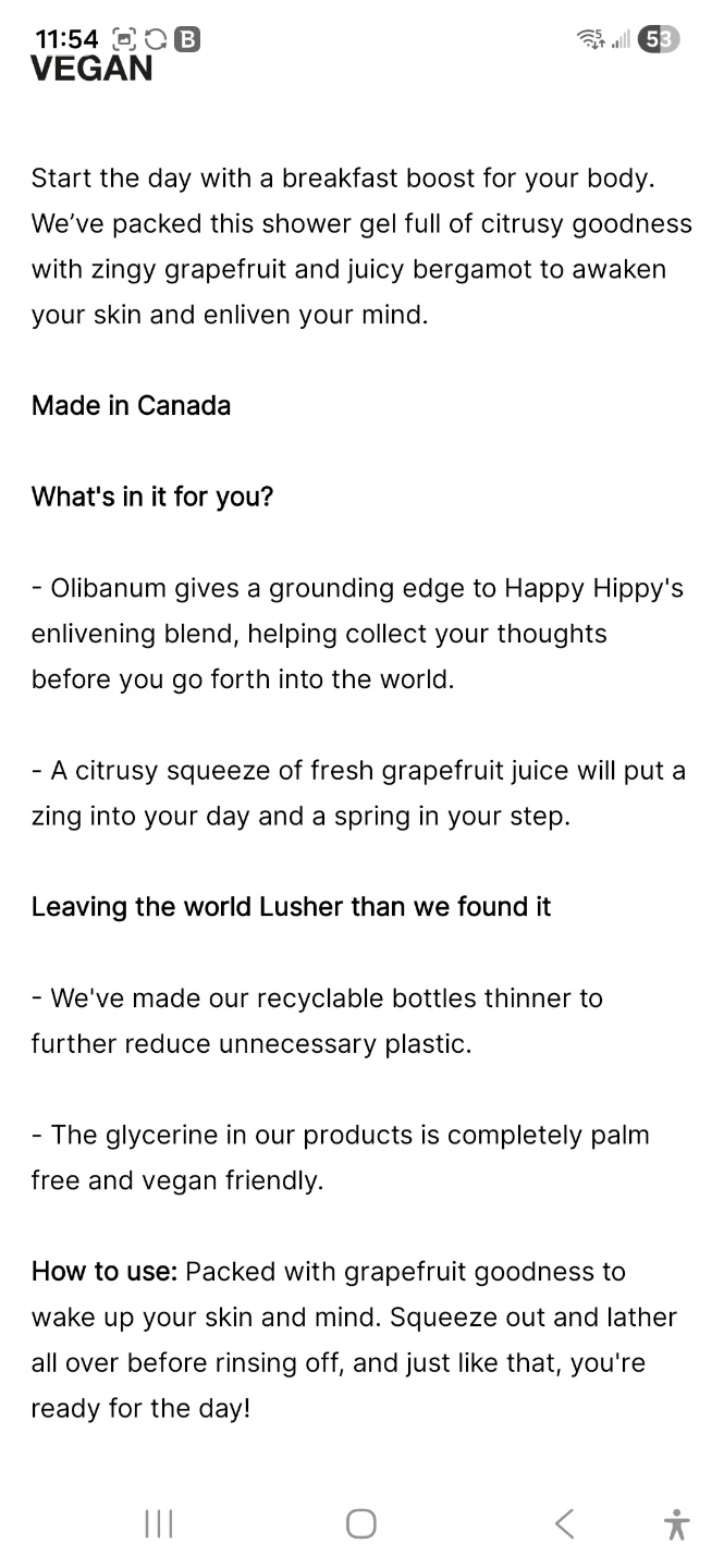 LUSH Happy Hippy Shower Gel - 250ml - photo 2