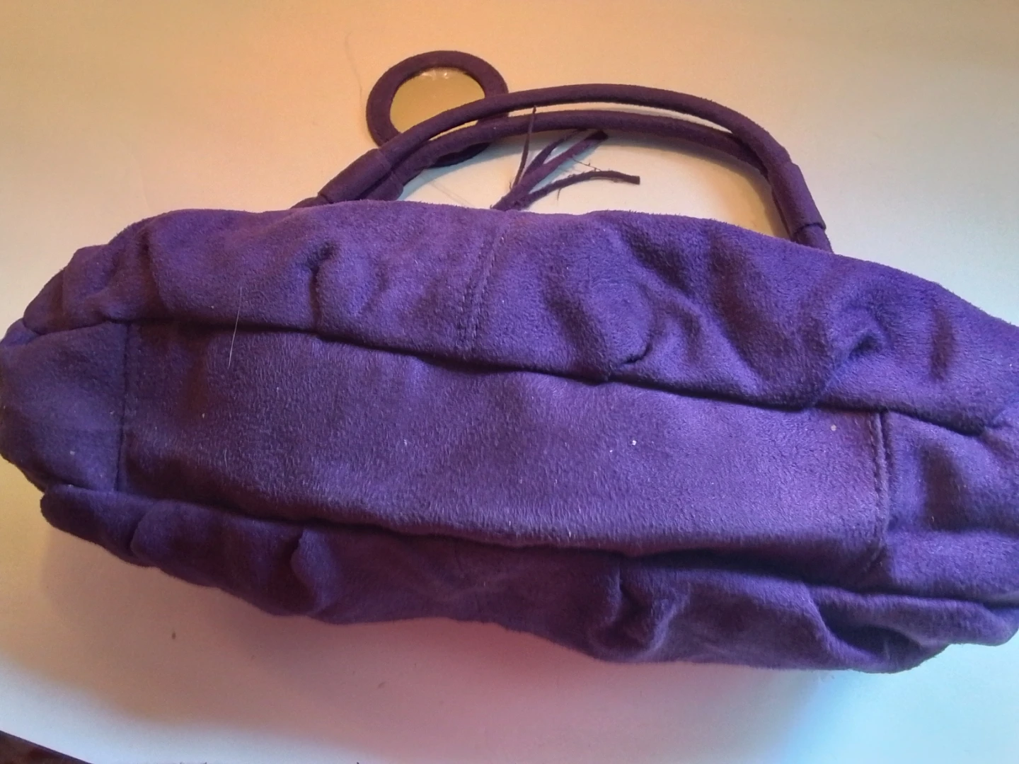 Purple Faux Suede Shoulder Bag - photo 3