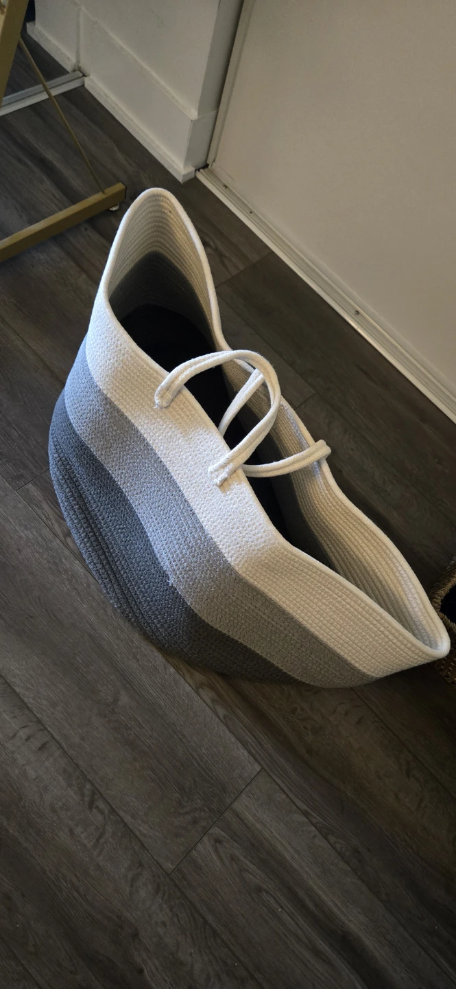 Large Rope Storage Basket with Handles
