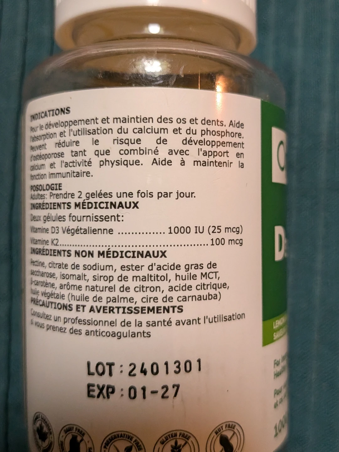 Option+ D3+K2 Lemon Flavour Gummies - photo 3