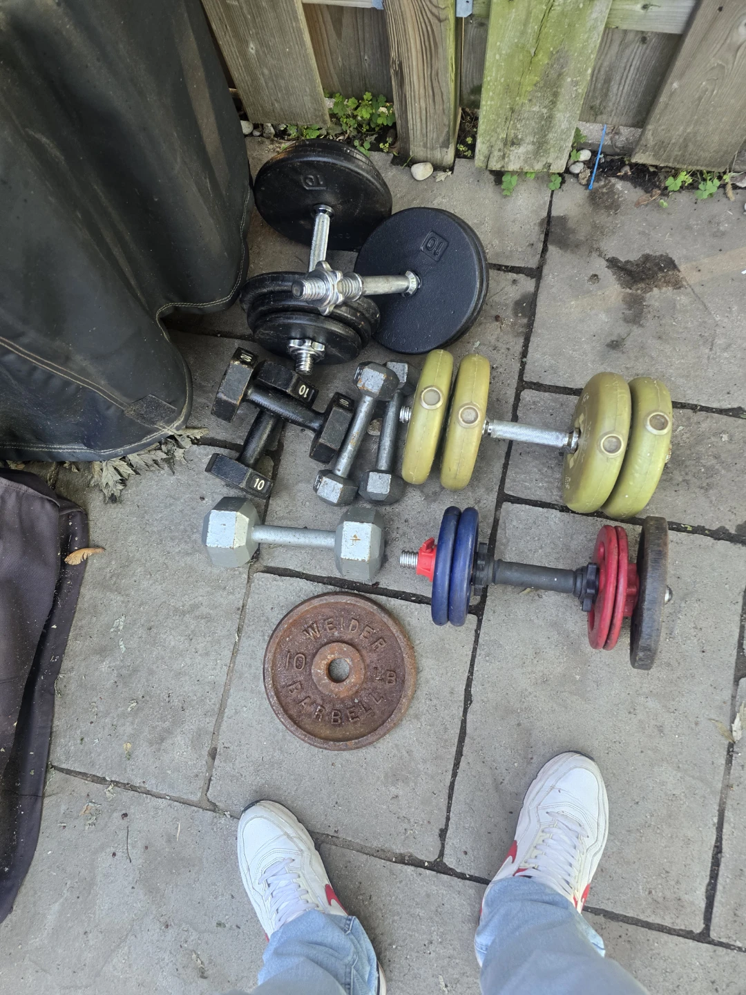 Assorted Dumbbells and Weight Plates