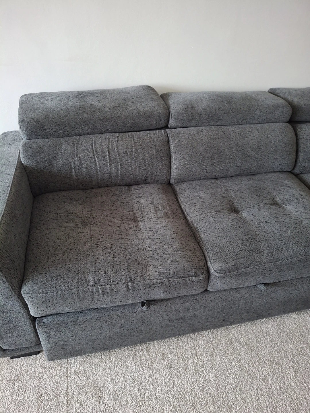 Grey L Shaped Pullout Couch with storage  ▪︎ PICKUP BY JULY 3RD - photo 3