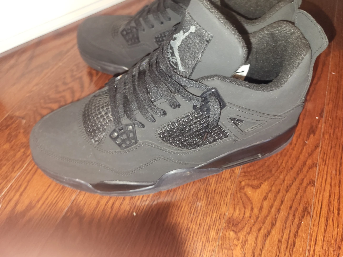 Air Jordan 4 Black Basketball Shoes - photo 3