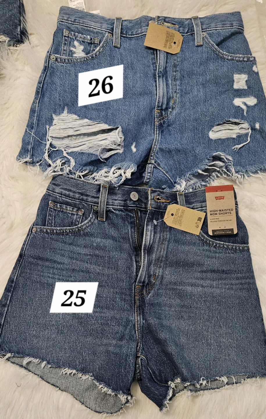Levi's High Waisted Mom Shorts
