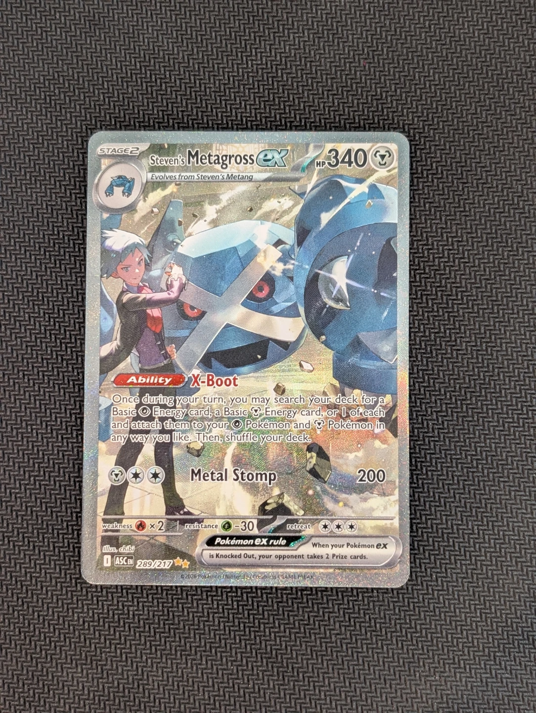 Steven Metagross Ex SIR 289/217 - Pokemon