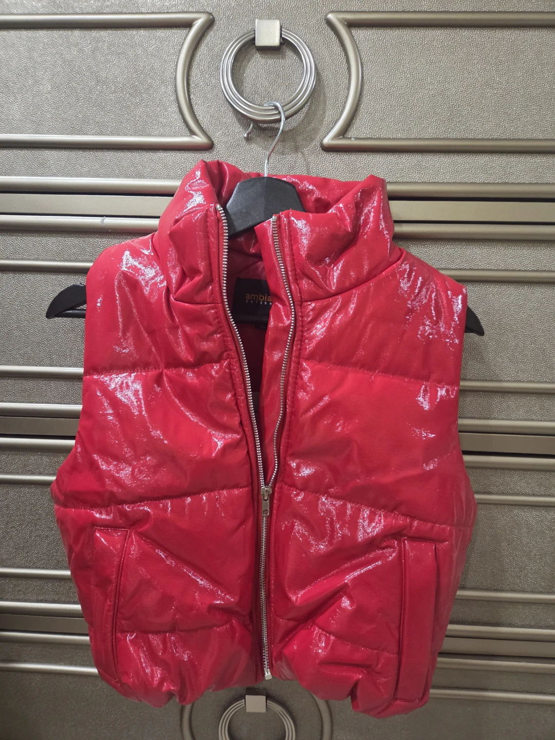 Ambiance Outerwear Red Puffer Vest