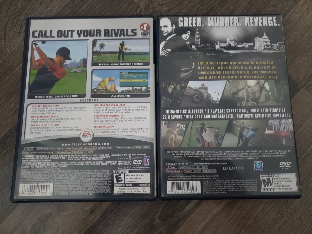 PS2 Games: Tiger Woods PGA Tour 06 & The Getaway Black Monday - photo 2