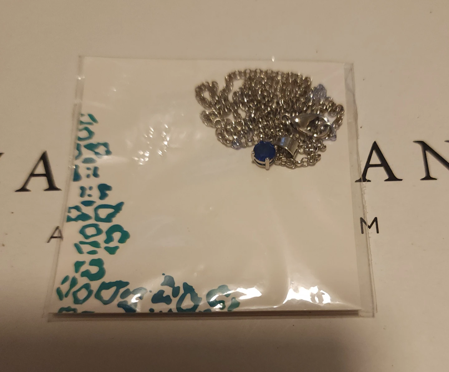 EAFY Silver Necklace with Blue Stone - photo 3