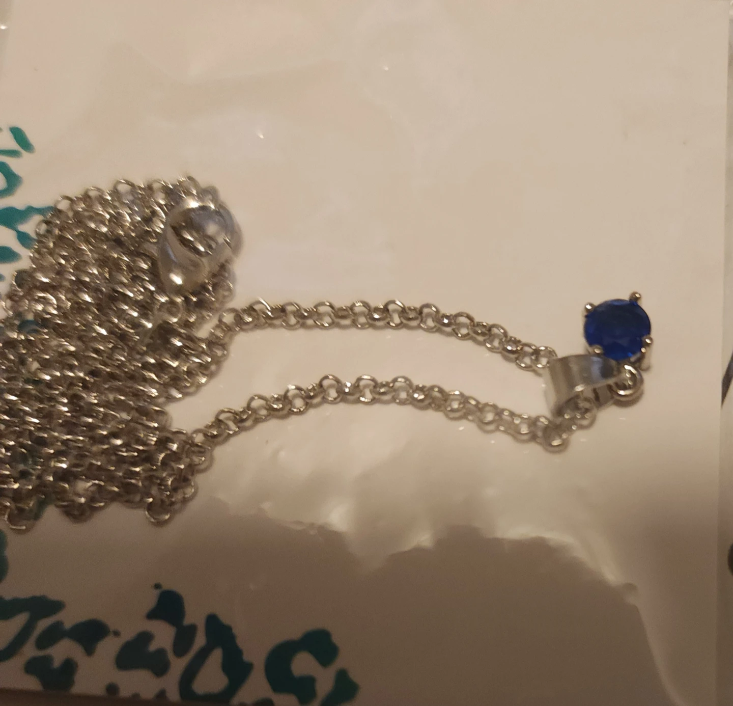 EAFY Silver Necklace with Blue Stone - photo 5