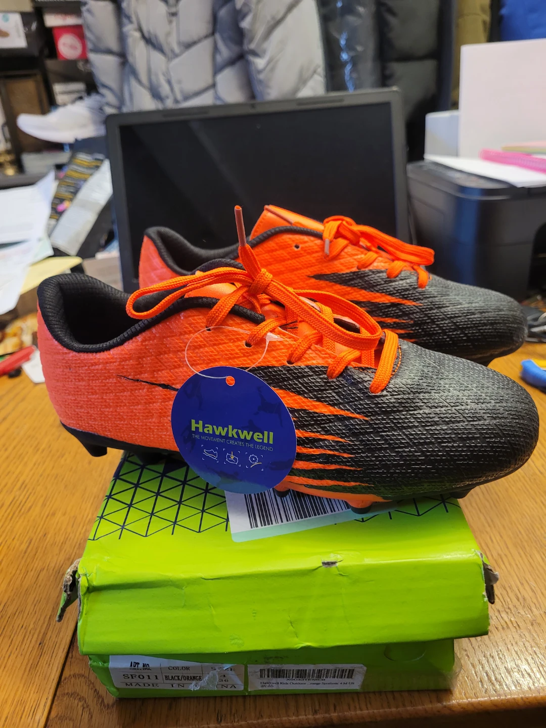 Hawkwell Soccer Cleats - Orange/Black - photo 3