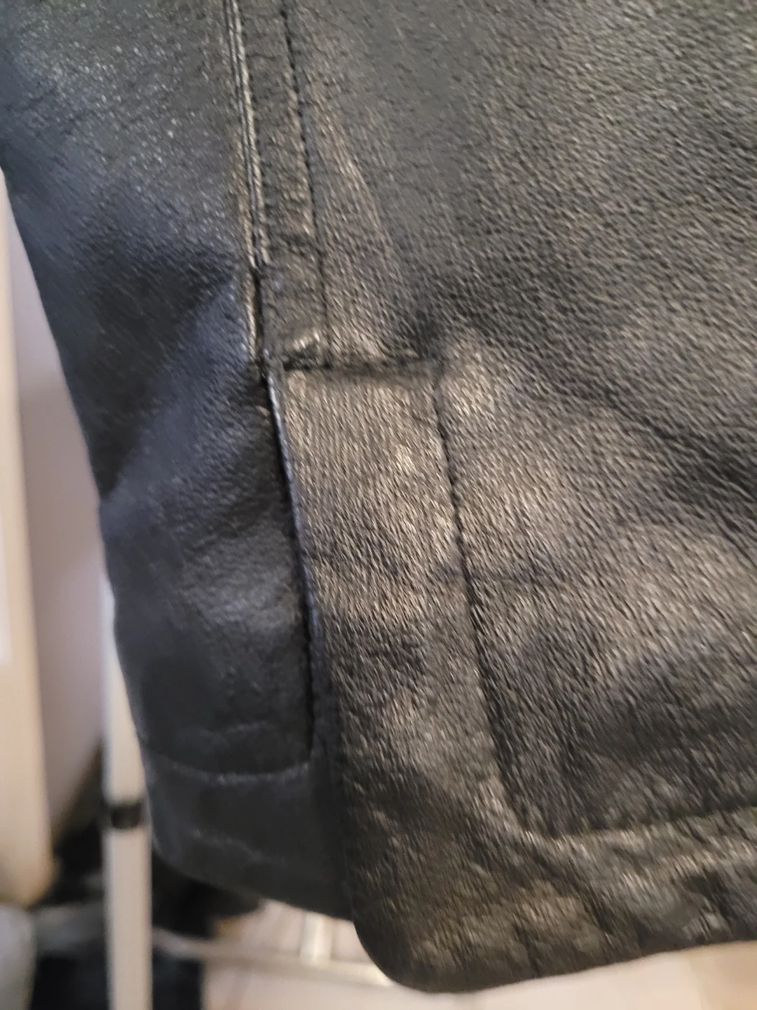 Black Leather Blazer Jacket size small - photo 4