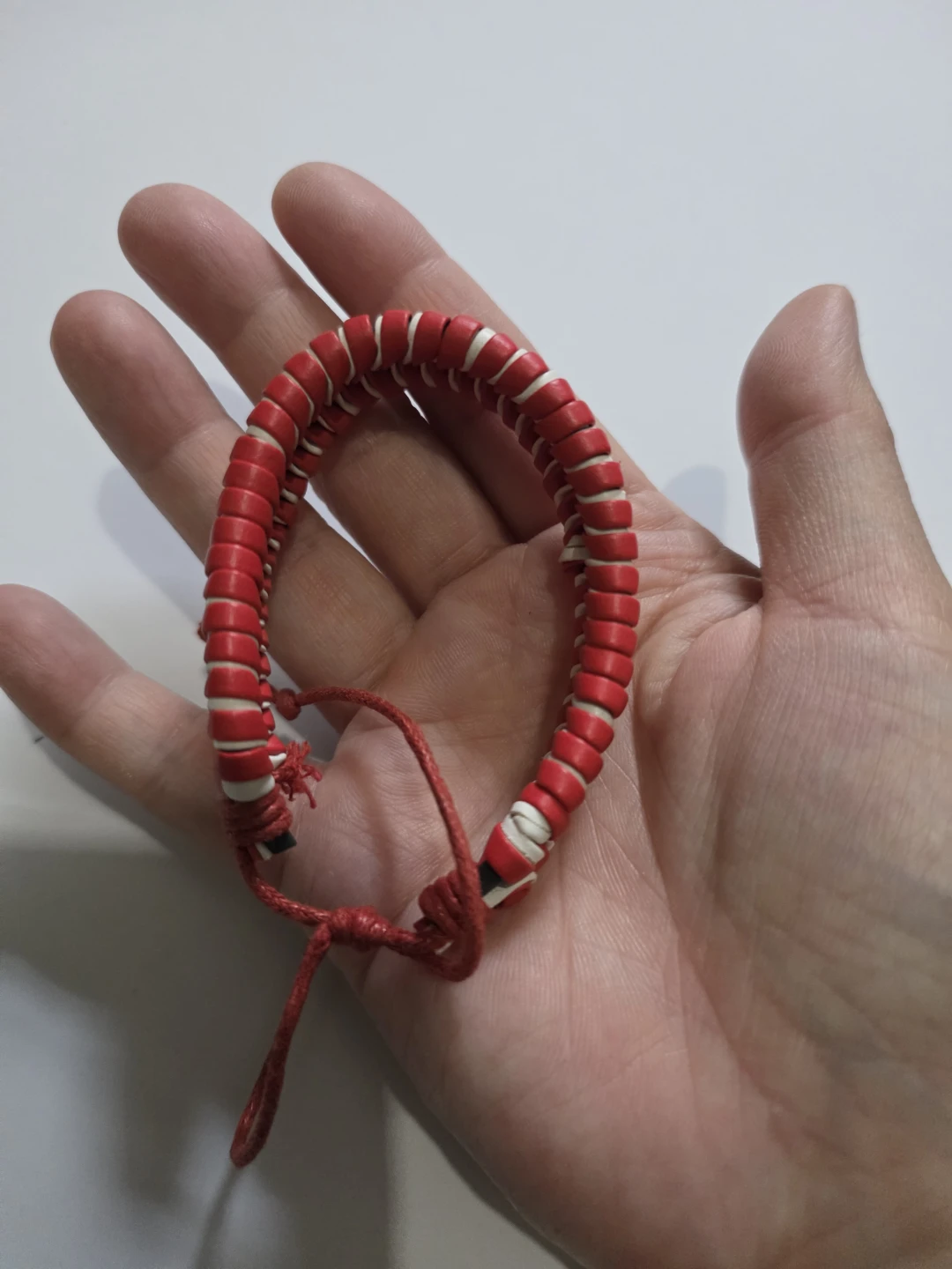 Red and White Leather Bracelet ⚽️ - photo 2