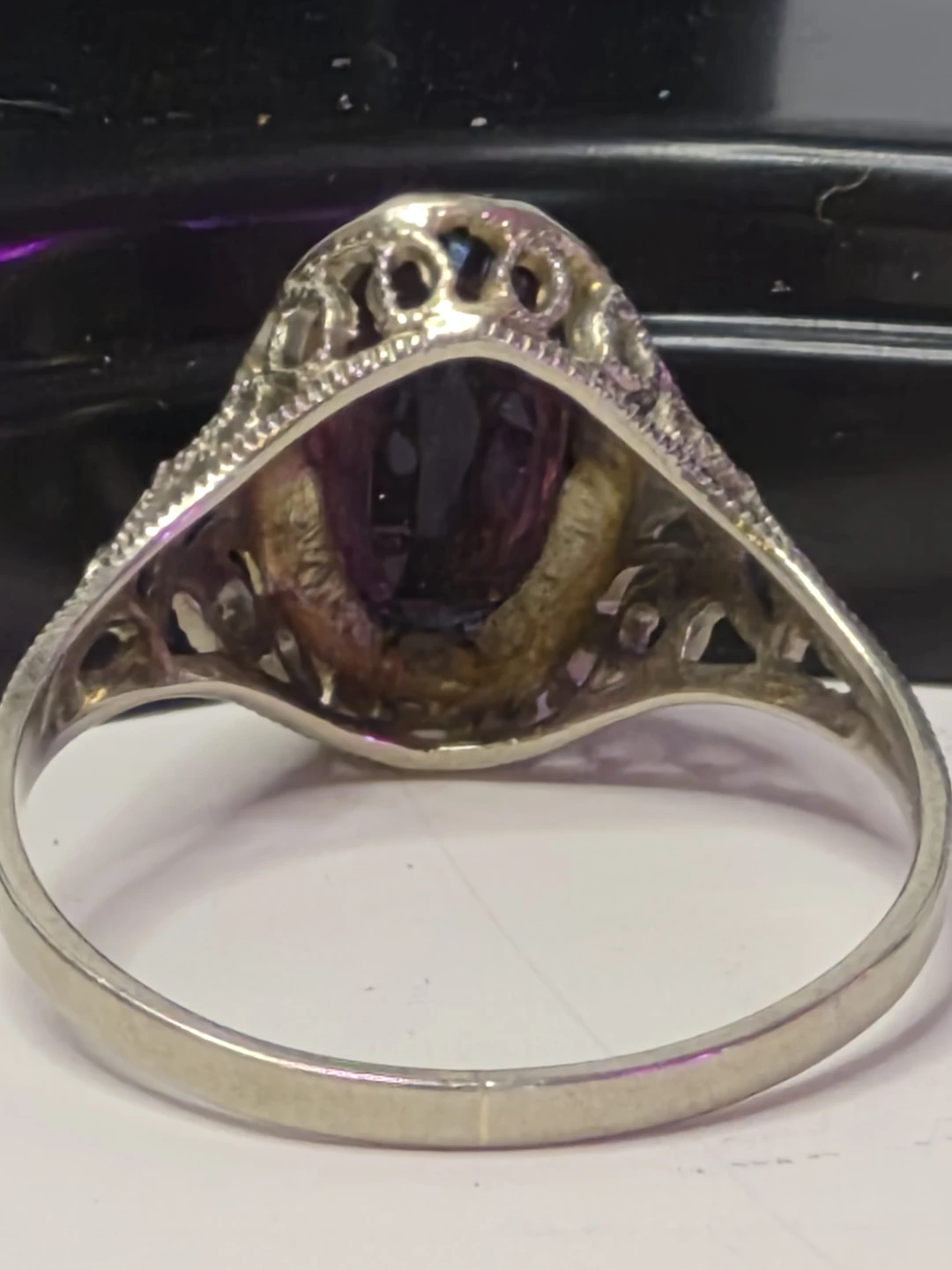 10k White Gold Ring - photo 3