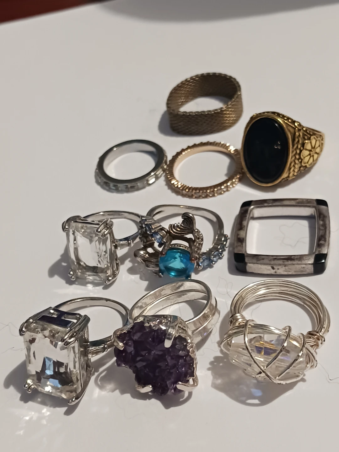 Lot of 10 Assorted Rings. Sizes 6, 7 ,8, 9. - photo 3