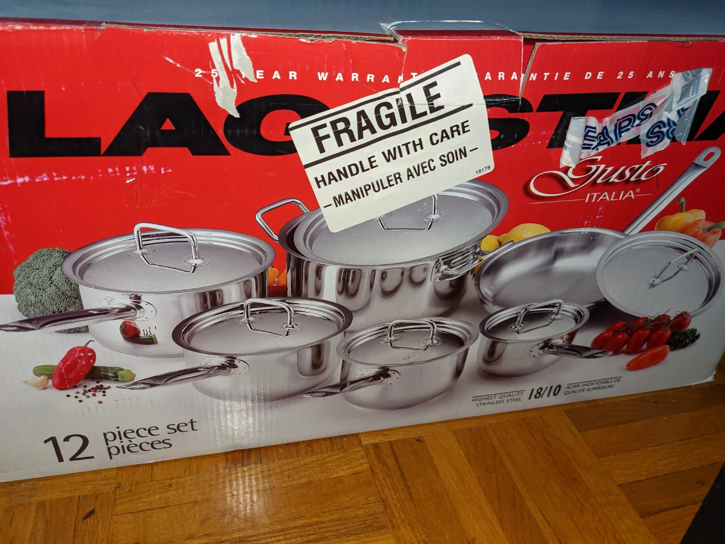 Lagostina 12 Piece Stainless Steel Cookware Set