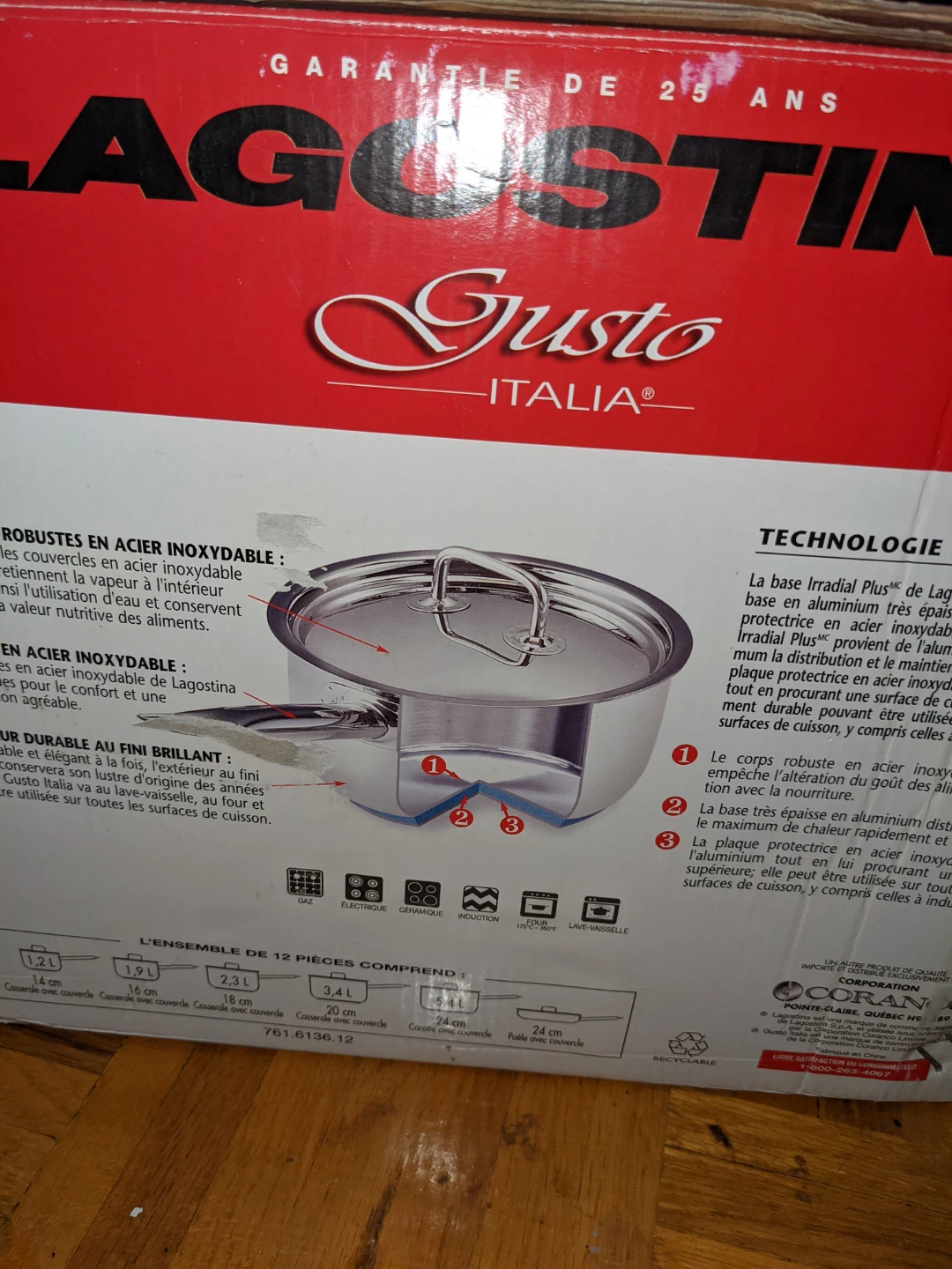Lagostina 12 Piece Stainless Steel Cookware Set - photo 2