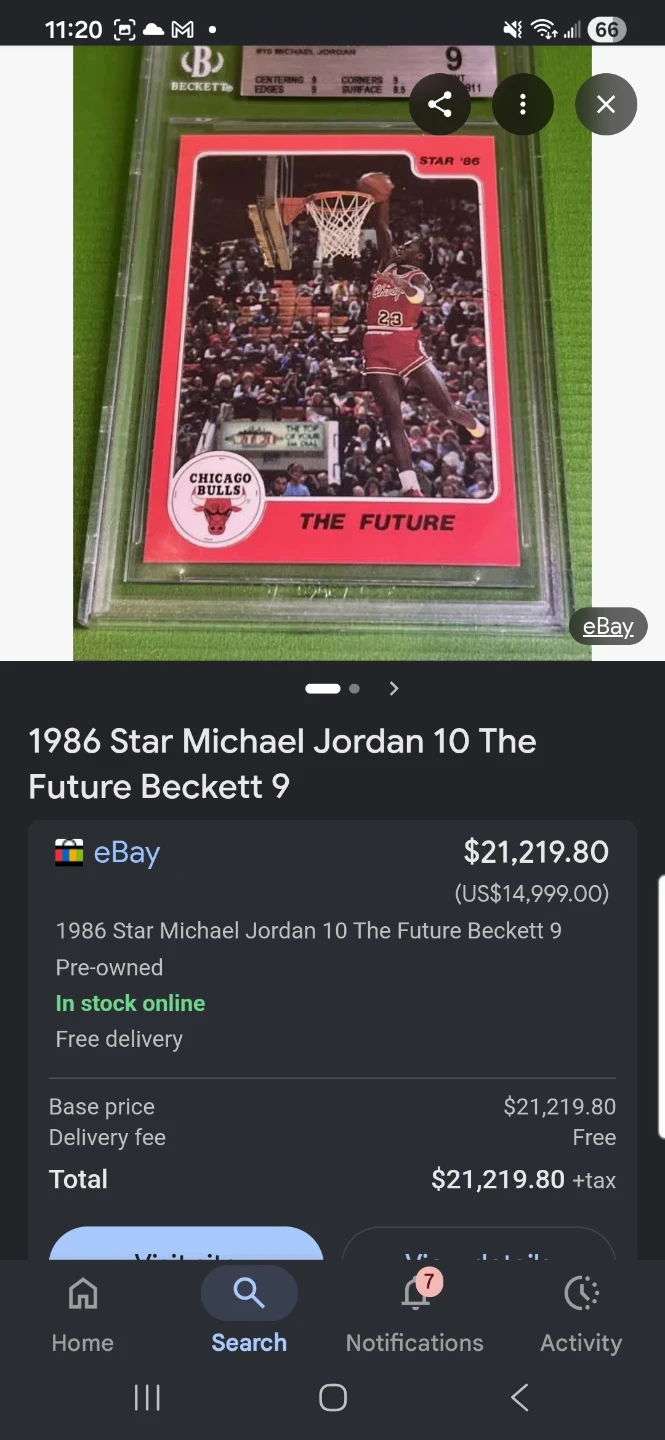 Michael Jordan 1986 Star #10 The Future BGS 9 Card - photo 3